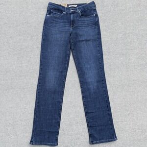 Levi's Classic Straight Jeans Women's 4L (27X32) Dark Blue Stellar Stretch